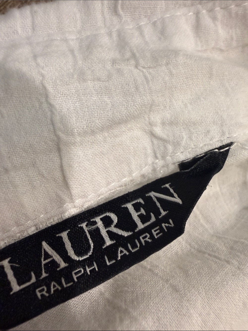 Ralph Lauren White Sheer Cotton Button-Up with Black Label - Picture 2 of 11
